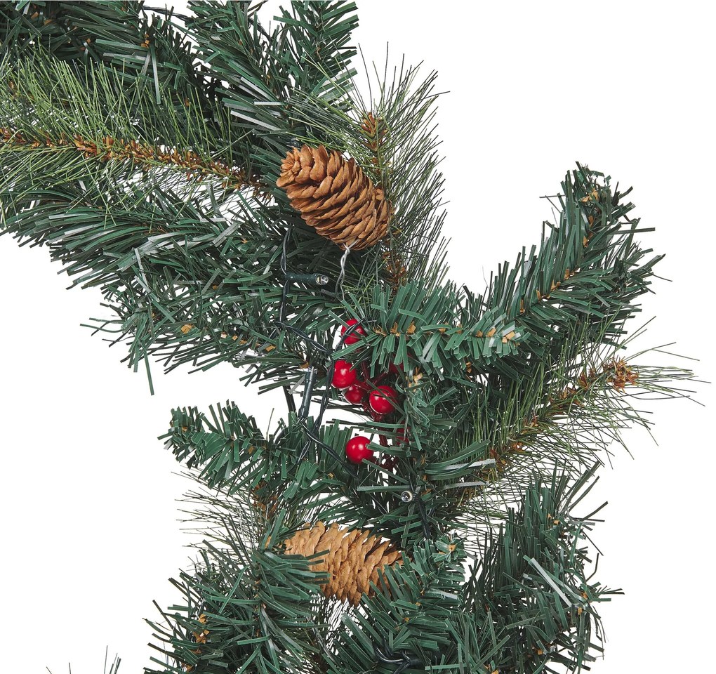 Grinalda decorativa verde com iluminação LED ⌀ 60 cm TENALA Beliani
