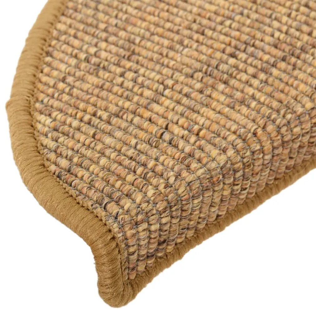 Tapetes de escada autoadesivos 15 pcs 65x21x4 cm laranja