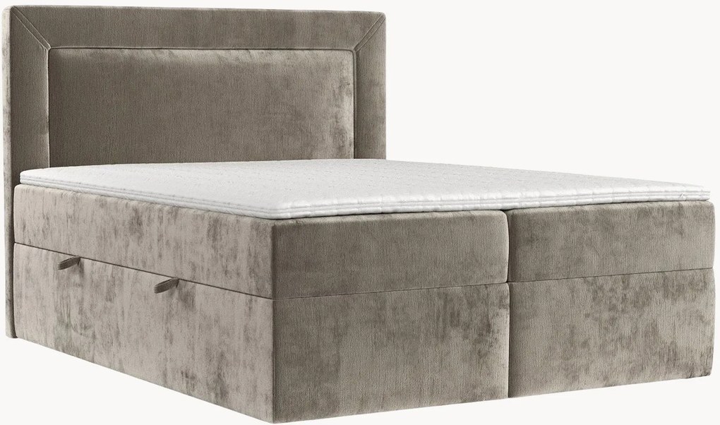 Cama divã em chenille artesanal com arrumação Imagine, H3