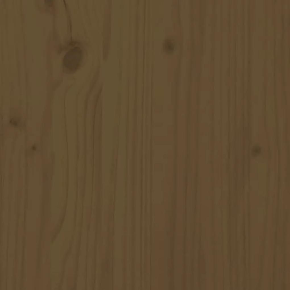 Móvel de TV 156x37x45 cm madeira de pinho maciça castanho-mel