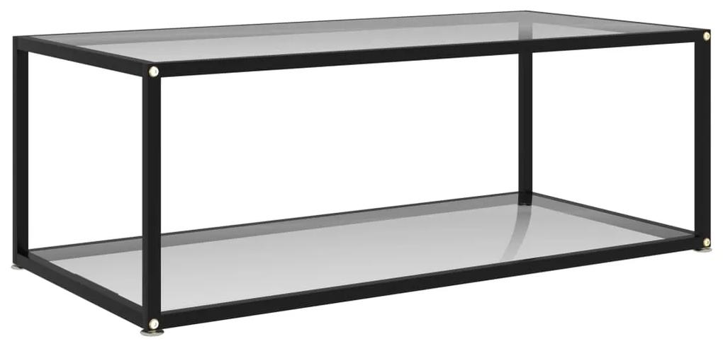 322897 vidaXL Mesa de centro 100x50x35 cm vidro temperado transparente