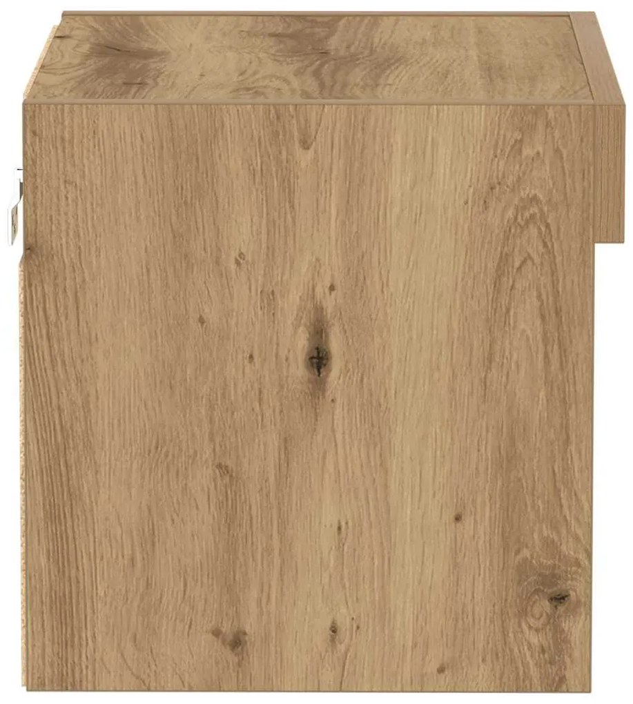 Armários de parede vidaXL com luzes LED 2 pcs Carvalho artesanal 40x30