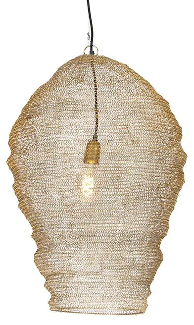 Candeeiro de suspensão oriental dourado 70 cm - Nidum