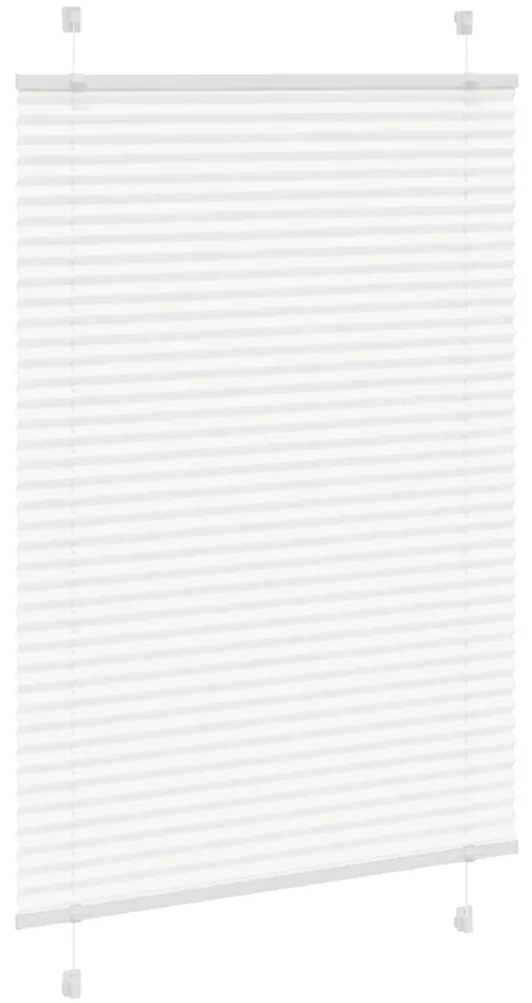 Branco Plissada Cega 85x150 cm Largura Tecido 84,4 cm Poliéster