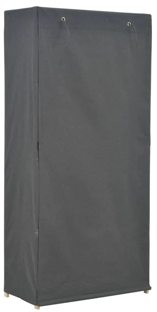 Roupeiro 79x40x170 cm tecido cinzento