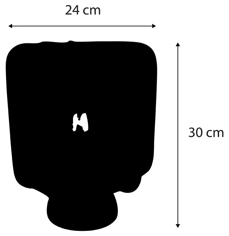 Candeeiro de Mesa Japandi Preto com Abajur Branco - Nori