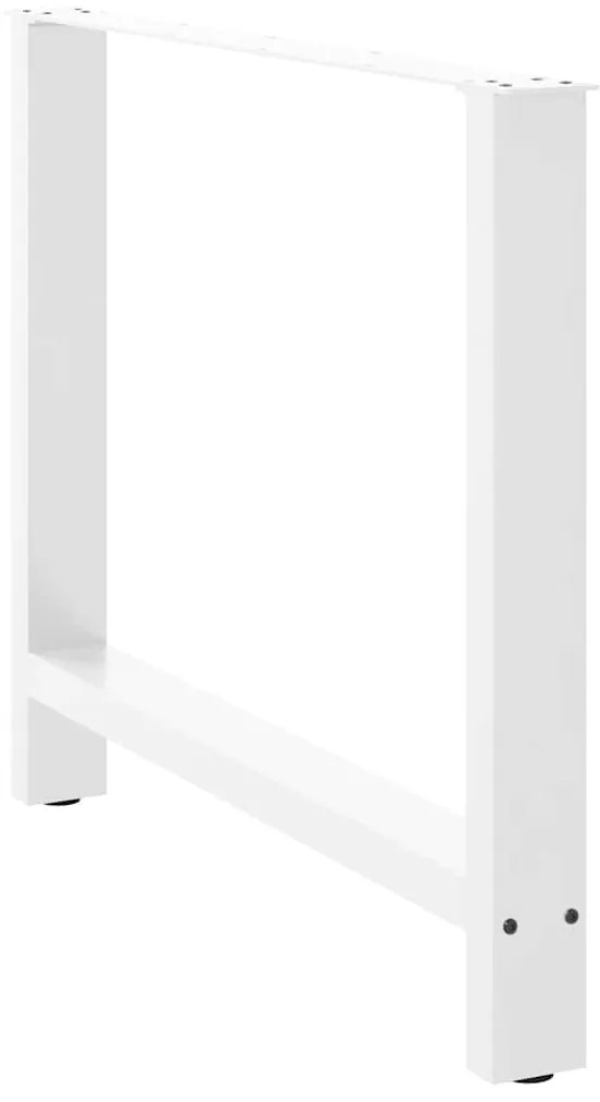 Pés para mesa de jantar , 2 peças, 90x (72-73) cm, branco, aço