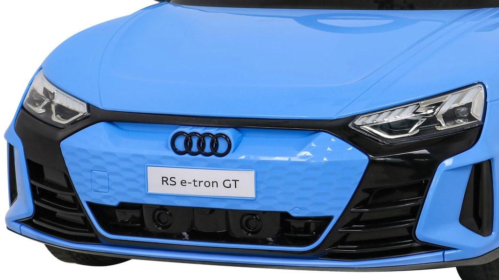 Carro elétrico para Crianças 12V 4x4 Audi RS E-Tron GT Rodas de EVA, Assento de couro Azul