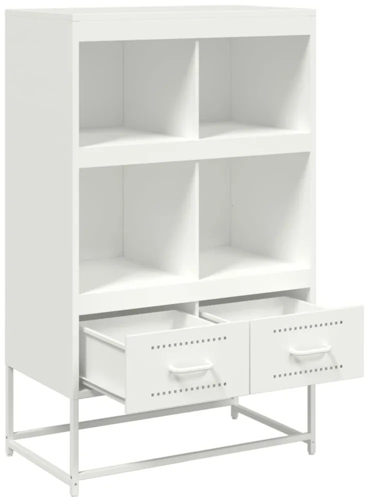 Móvel alto 68x39x111,5 cm aço branco