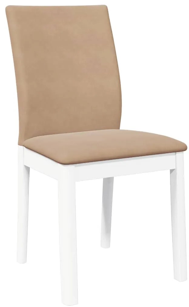 Cadeiras de jantar com almofadões 2 pcs madeira maciça branco