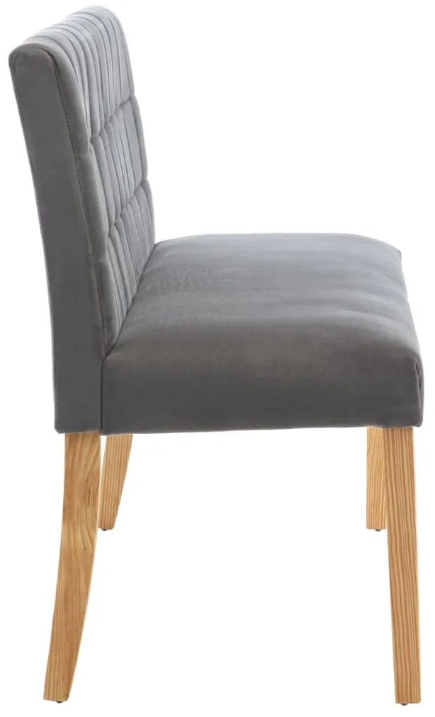 Banco 140 cm veludo cinzento