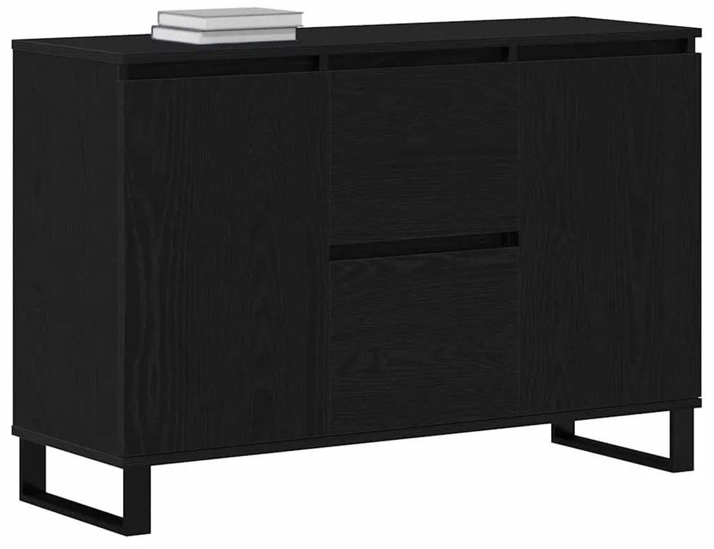 Buffet vidaXL Carvalho Preto 104x35x70 cm Madeira Compensada