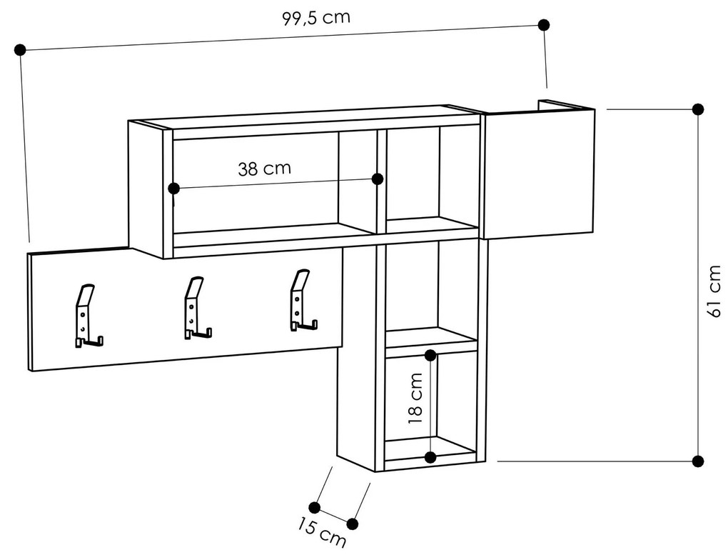 Hall Stand Game – Branco – 99,5x61x15 cm