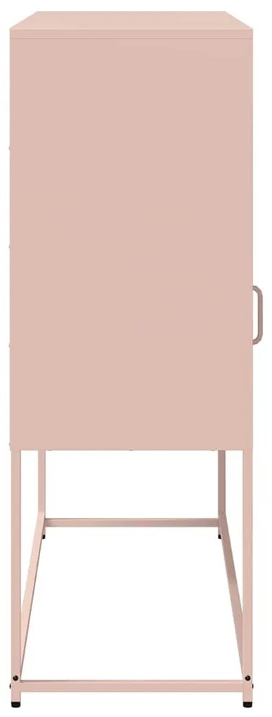 Aparador 100,5x39x107 cm aço laminado a frio rosa