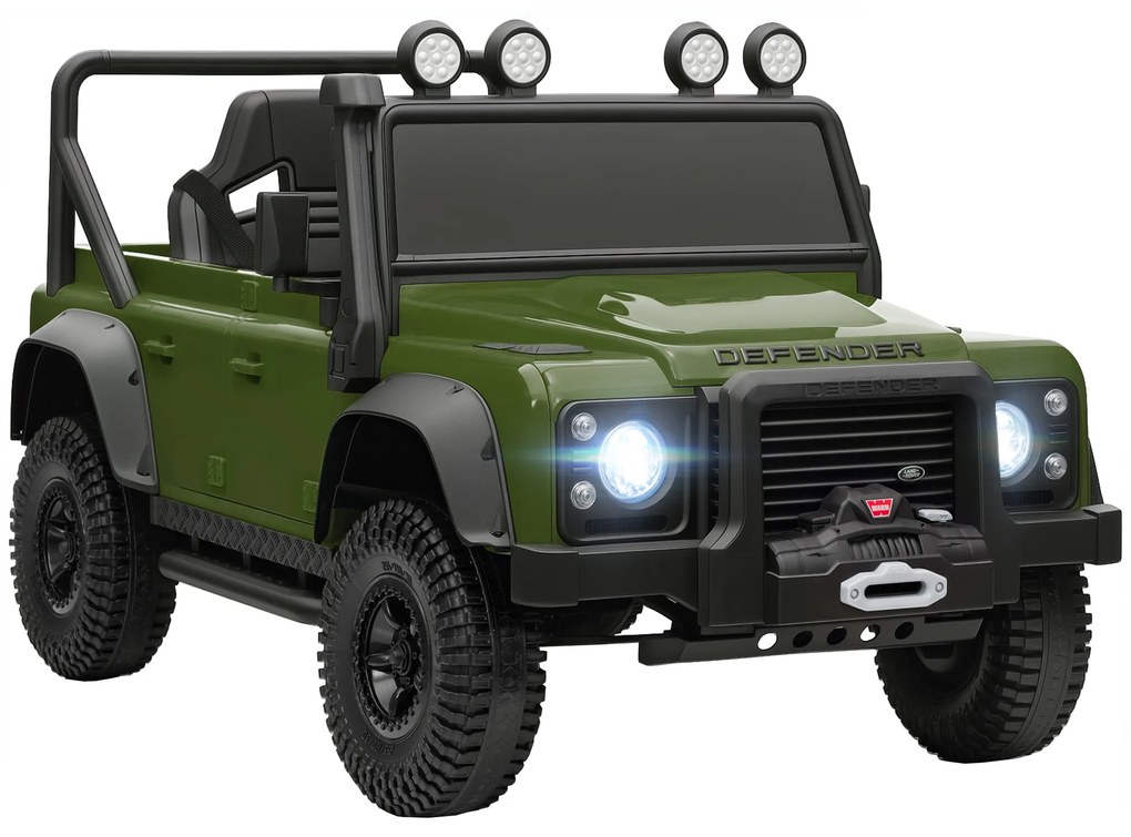 AIYAPLAY Carro elétrico crianças, controlo remoto 2,4G, 3 velocidades, 4 rodas com suspensão, música, luzes LED e buzina, verde | Aosom Portugal
