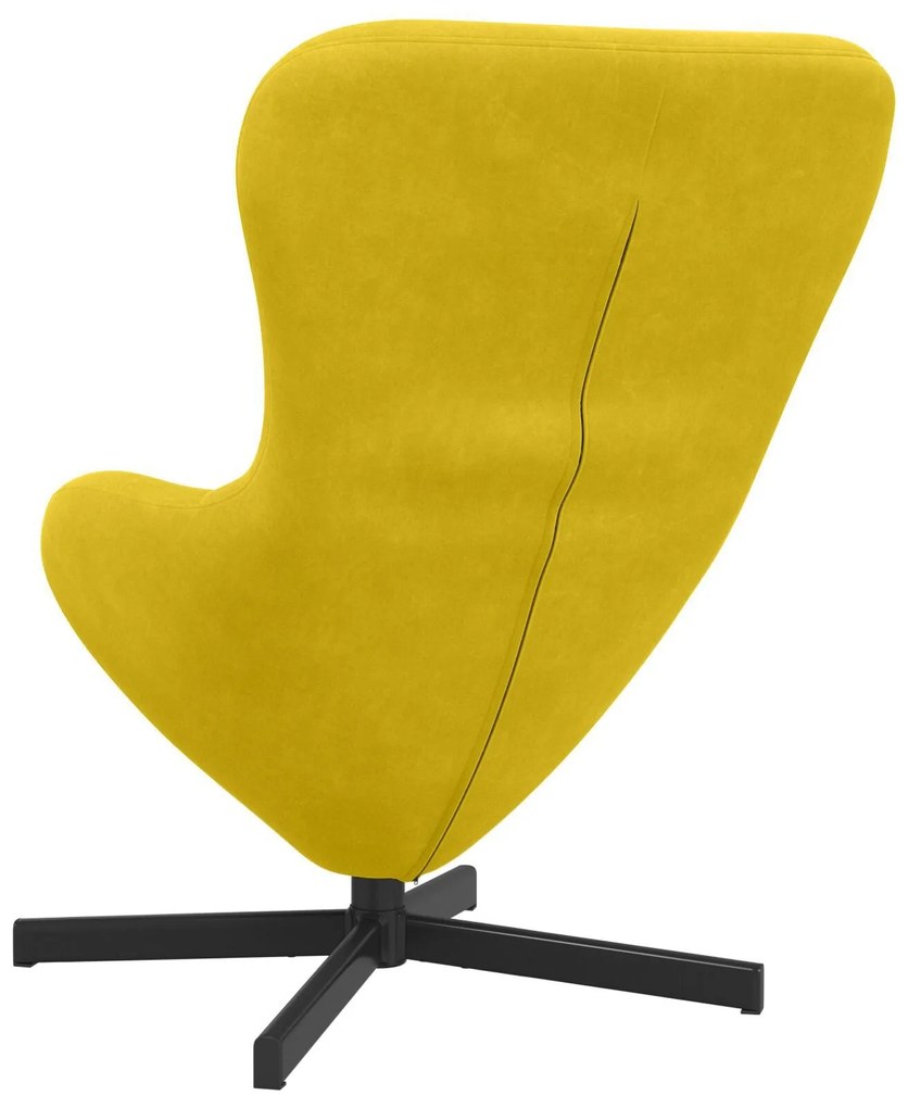 Poltrona Ovo VidaXL Veludo Amarelo