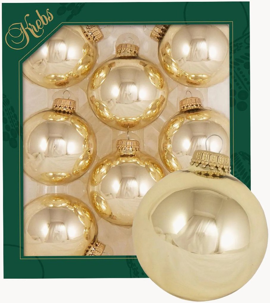 Bolas de Natal pintadas à mão Plain, conjunto de 8