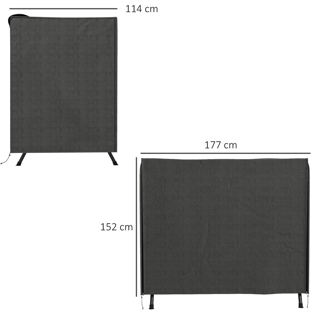 Capa para Móveis de Jardim Capa Protetora para Baloiços de Exterior com Fecho de Correr 177x114x152 cm Cinza Escuro