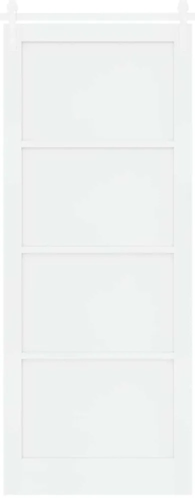 Porta Deslizante vidaXL com Conjunto de Ferragens Branca 93x232 cm Mad