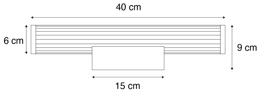 Candeeiro de parede retro cor de bronze 40cm incl. LED IP44 - Coco Retro