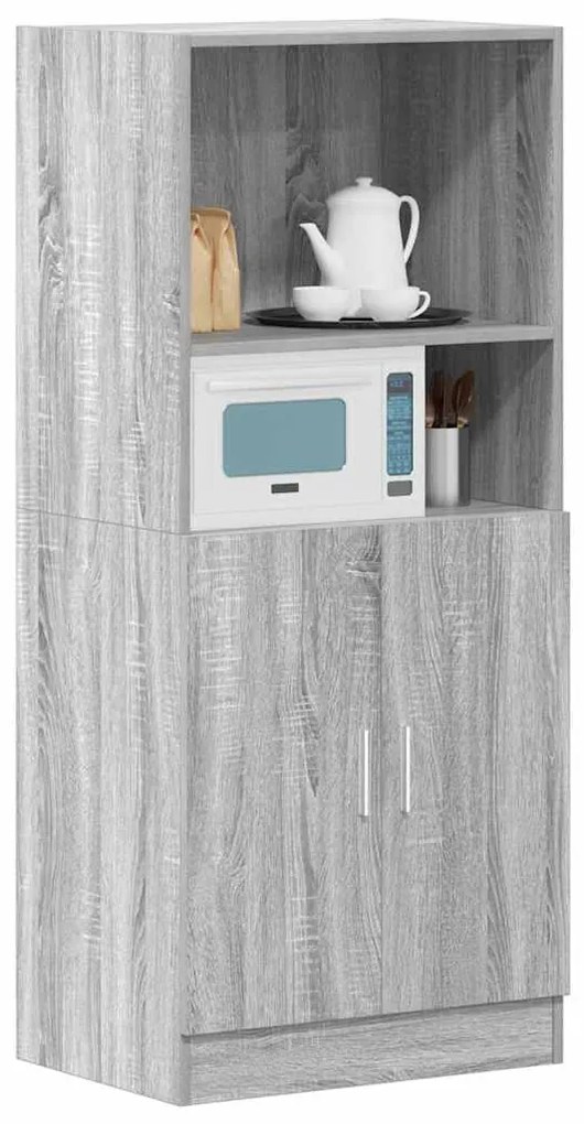 Armário cozinha 57x41,5x131,5 cm derivados madeira sonoma cinza