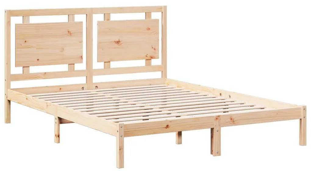 Cama extra longa sem colchão 140x220 cm madeira maciça