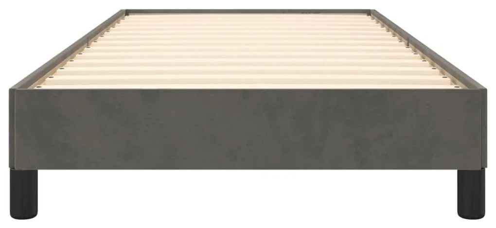 Estrutura de cama sem colchão 90x190 cm veludo cinzento-escuro