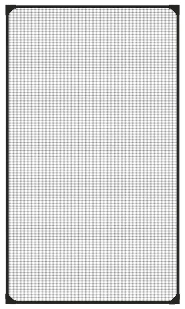 Tela anti-insetos magnética para janelas 80x140 cm antracite