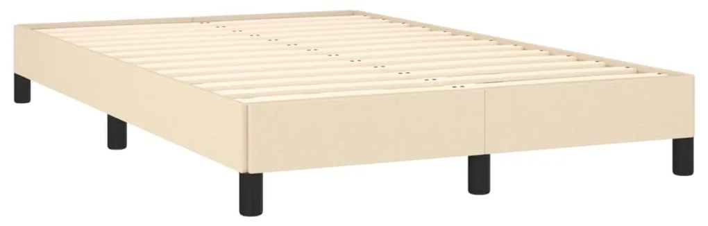 Cama boxspring com colchão 120x190 cm tecido cor creme