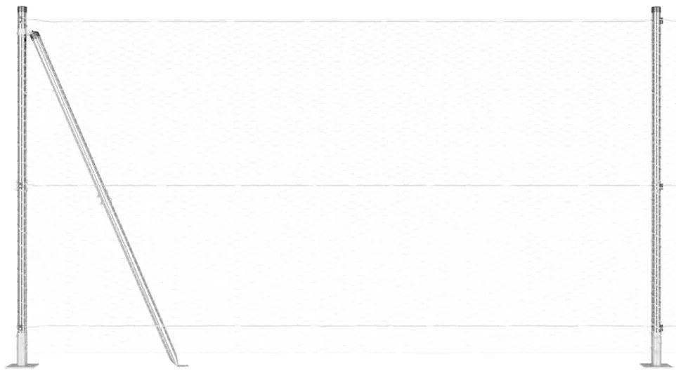 Conjunto de Cercas Conjunto de 2 Aço galvanizado 25 x 1,2 m