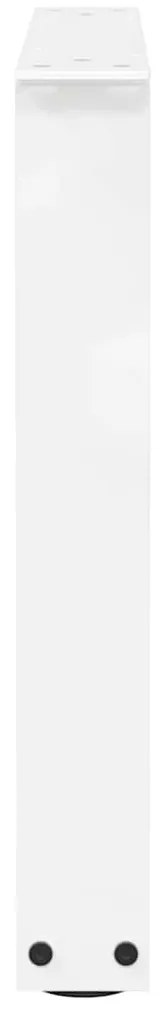 Pés para mesa de centro em V, 2 peças, branco, 60x (42-43,3) cm, aço
