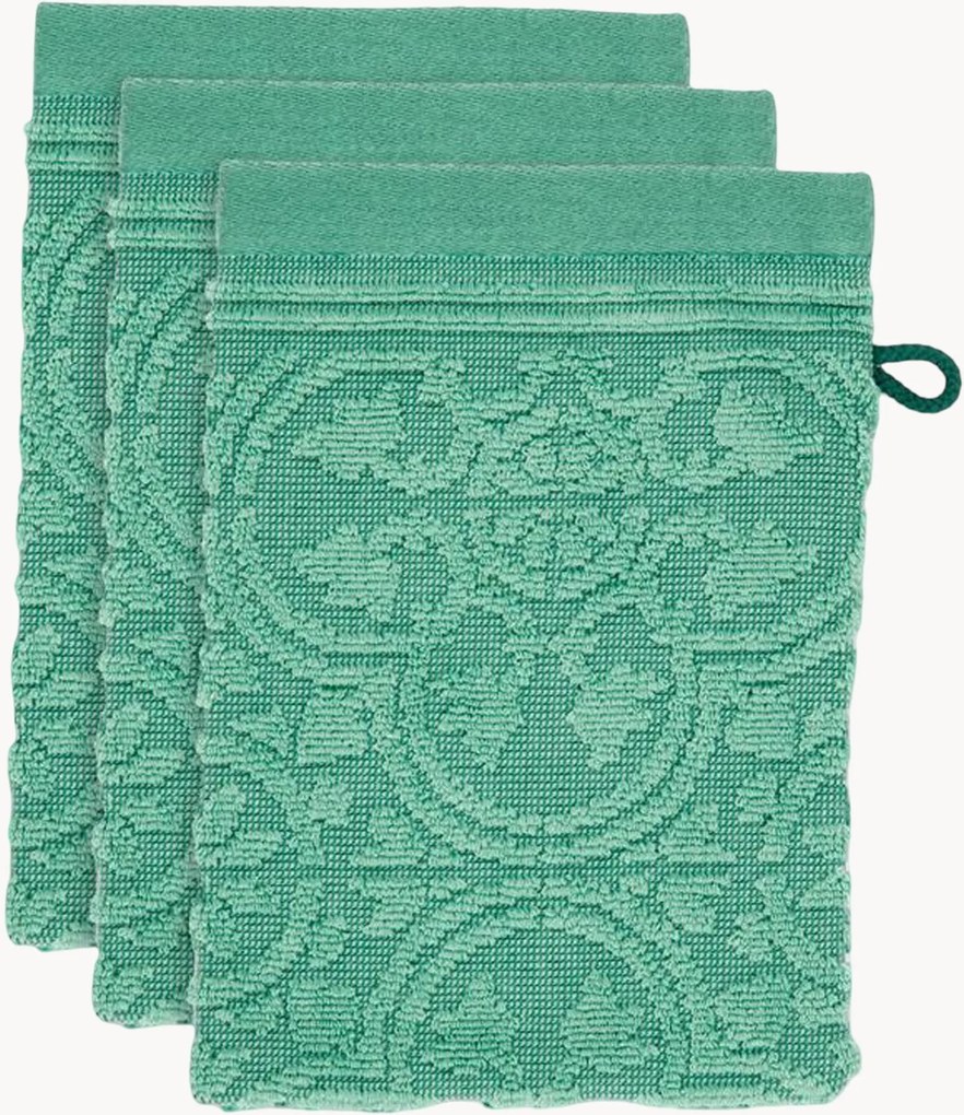 Toalhas em algodão felpudo jacquard Tile de Pip, conjunto de 3