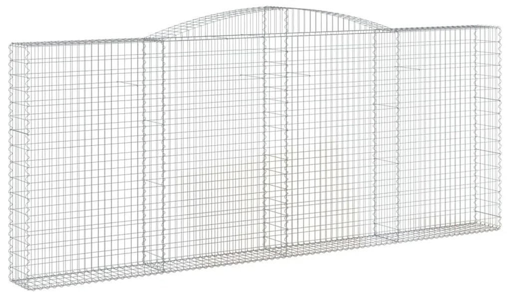 Cestos gabião arqueados 7pcs 400x30x160/180cm ferro galvanizado