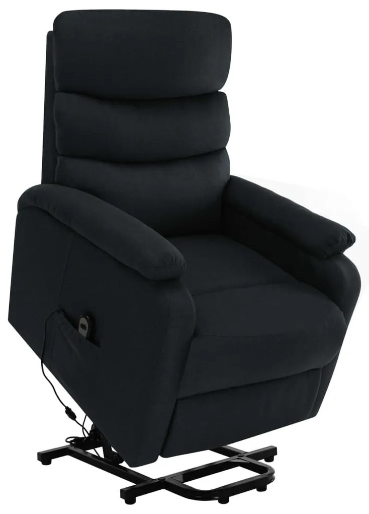 vidaXL Poltrona de massagens elevatória tecido preto