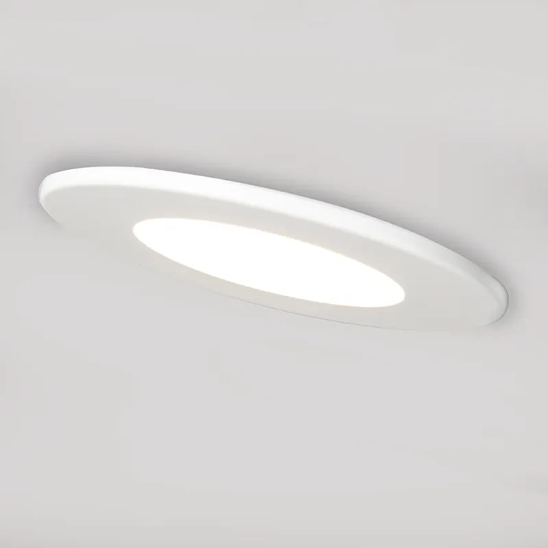 Conjunto de 3 focos embutidos brancos com LED integrado 3000K 4W IP65 - Blanca