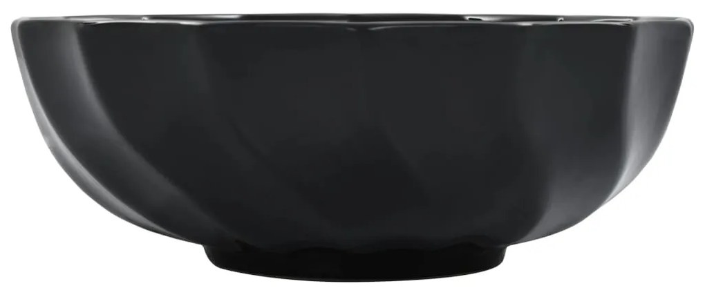 Lavatório 46x17 cm cerâmica preto