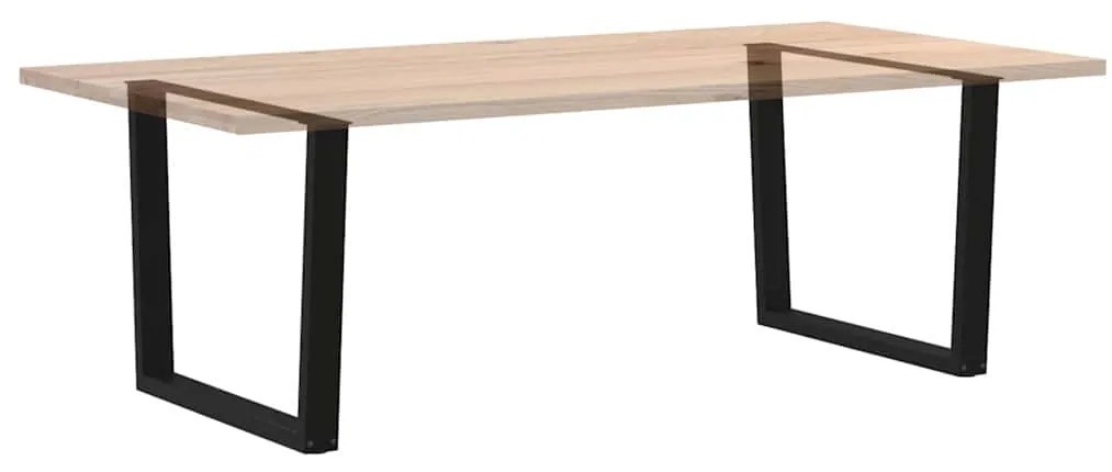 Pernas para mesa de jantar em V, 2 peças, pretas, 100x(72-73,3) cm, aç
