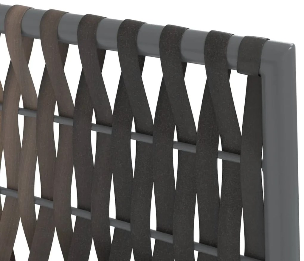 5 pcs conjunto de jantar p/ jardim c/ almofadões vime PE e aço