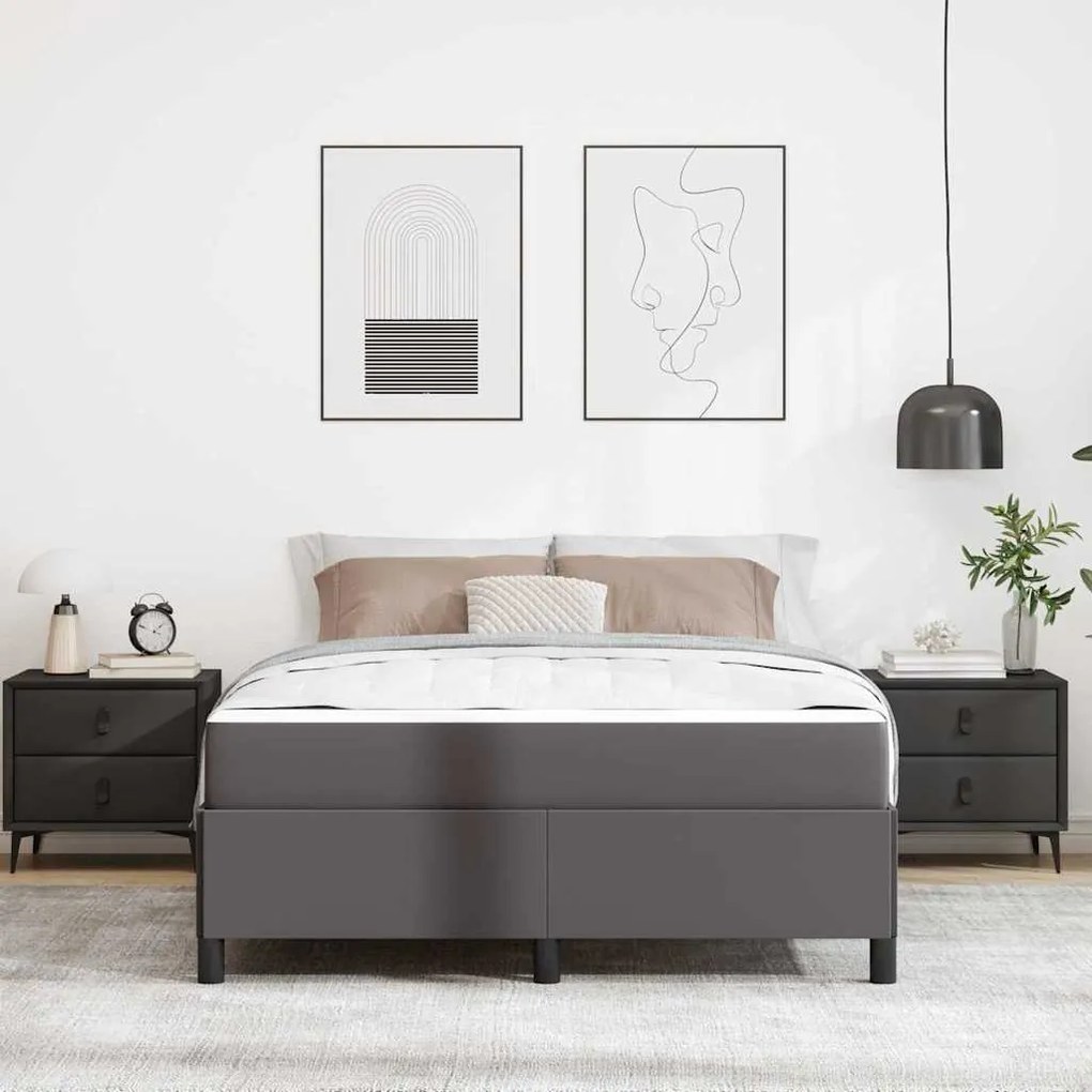 Estrutura de cama com colchão Cinzeto 140 x 190 cm