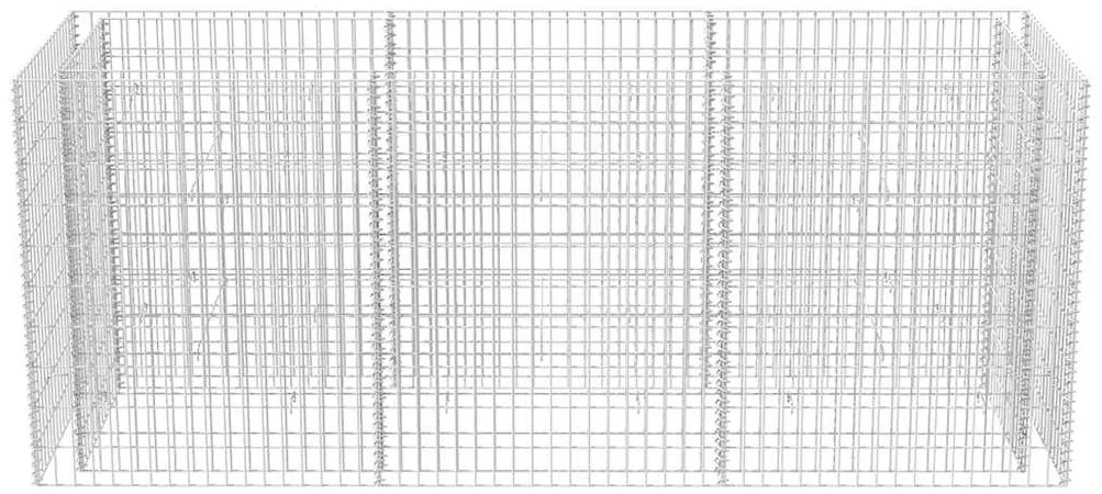 Canteiro elevado/cesto gabião 270x90x100 cm aço