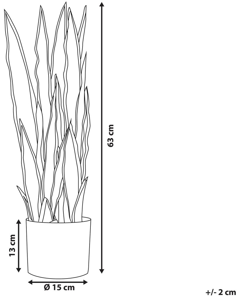 Planta artificial em vaso 63 cm SNAKE PLANT Beliani