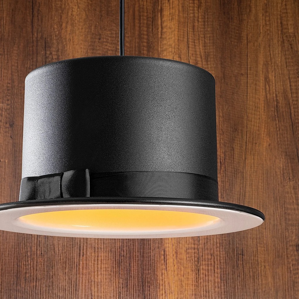 Candeeiro de Teto Fotr Sivani – Preto e Branco – 30 cm de Diâmetro, 11