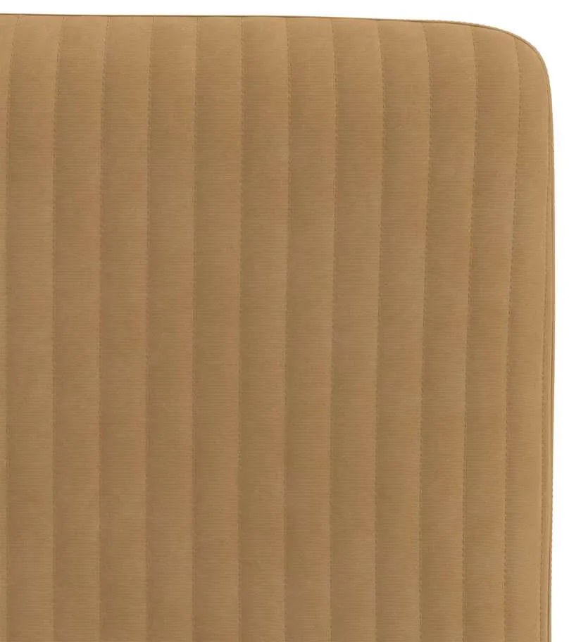 Cadeiras de jantar 4 pcs veludo castanho