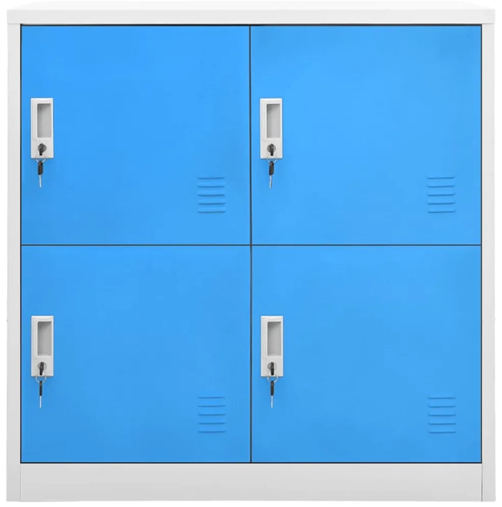 Cacifo 90x45x92,5 cm aço cinzento-claro e azul