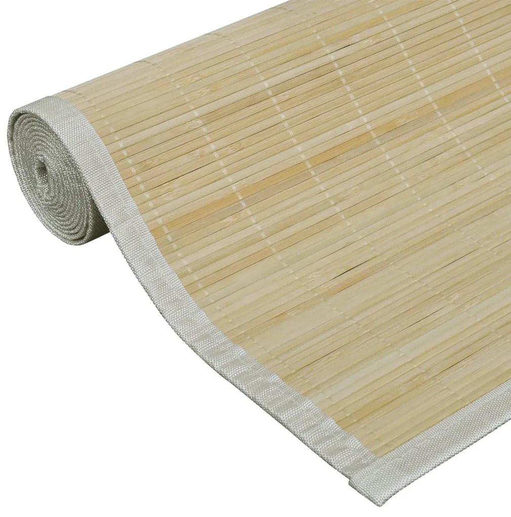 Tapete retangular bambu 150 x 200 cm natural