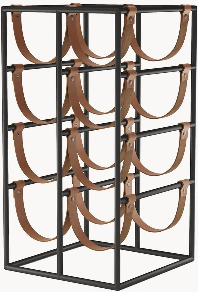Suporte para garrafas de vinho em pele Umanoff
