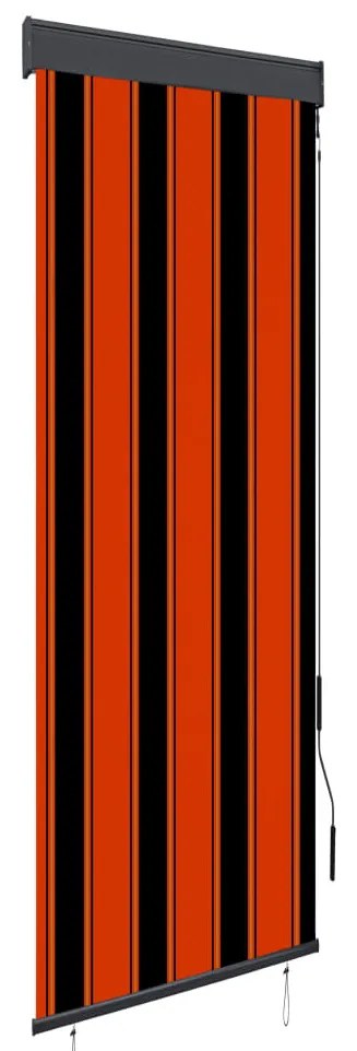 vidaXL Estore de rolo para exterior 60x250 cm laranja e castanho