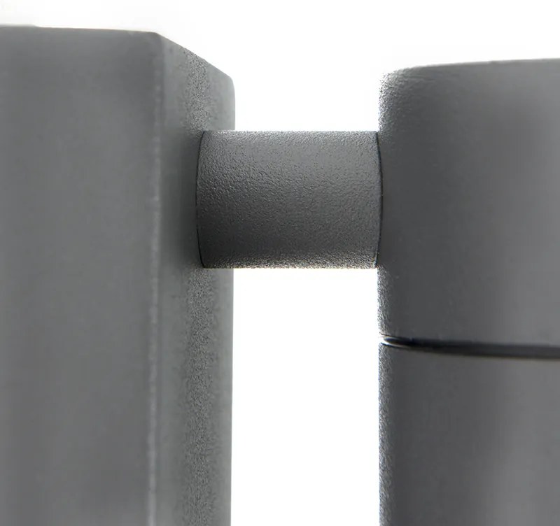 Candeeiro de parede exterior antracite IP44 com sensor crepuscular - Solo