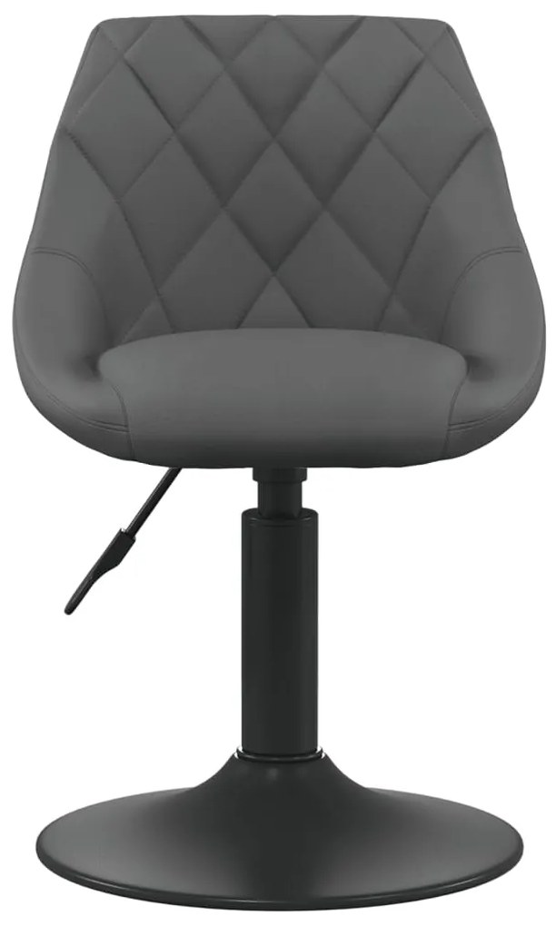 Cadeiras de jantar giratórias 2 pcs veludo cinzento-escuro