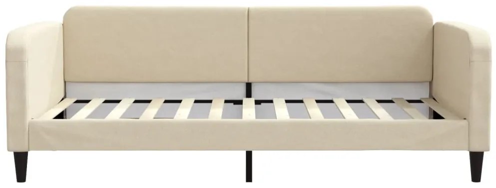Sofá-cama 100x200 cm tecido cor creme